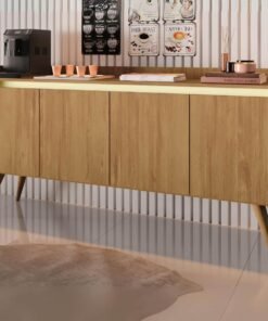 Buffet 4 Portas Gold Mel/Pérola