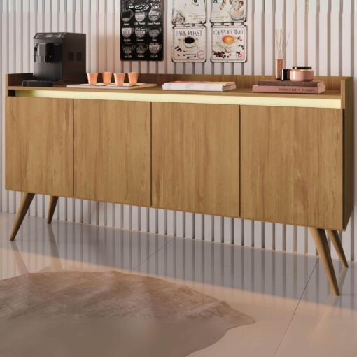 Buffet 4 Portas Gold Mel/Pérola