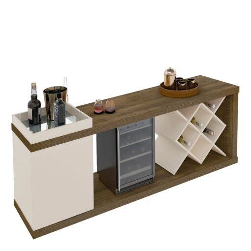 Rack Bar até 60″ Madrid Pinho/Off White - Imagem 3
