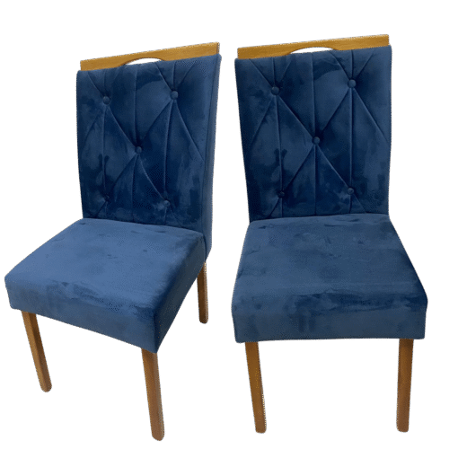 Kit 2 Cadeiras Yasmim Veludo Azul – KM DECOR - Imagem 5