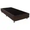 Base Box Solteiro Simples Corino Marrom – BIOSTAR
