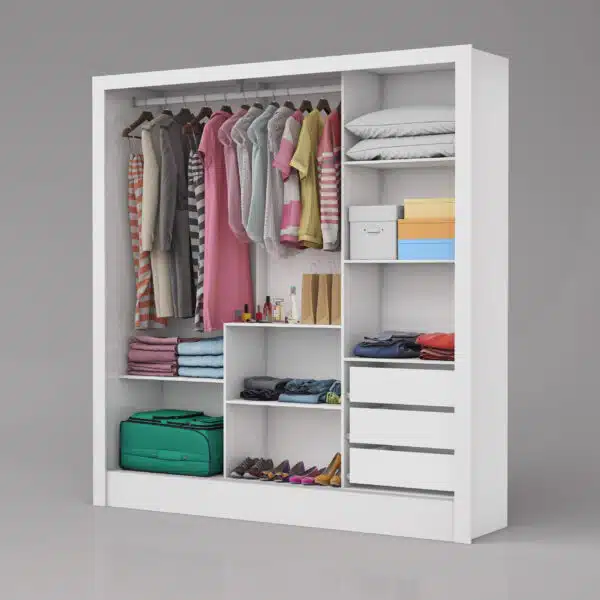 Guarda-Roupa 3 Portas Dubai (Sem espelho) 1,79m Branco - Image 3
