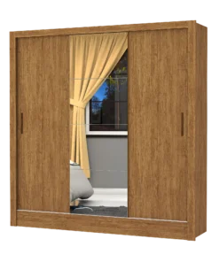 Guarda-Roupa 3 Portas Dubai Plus (1 Porta espelhada) 1,79m Cinamono