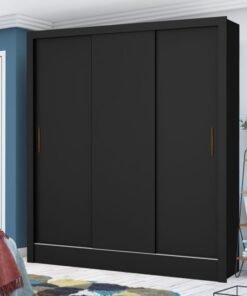 Guarda-Roupa 3 Portas Dubai (Sem espelho) 1,79m Preto