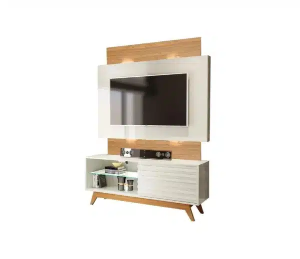 Home até 55″ Unicke TB151L Off White/Freijó – DALLA COSTA - Image 4