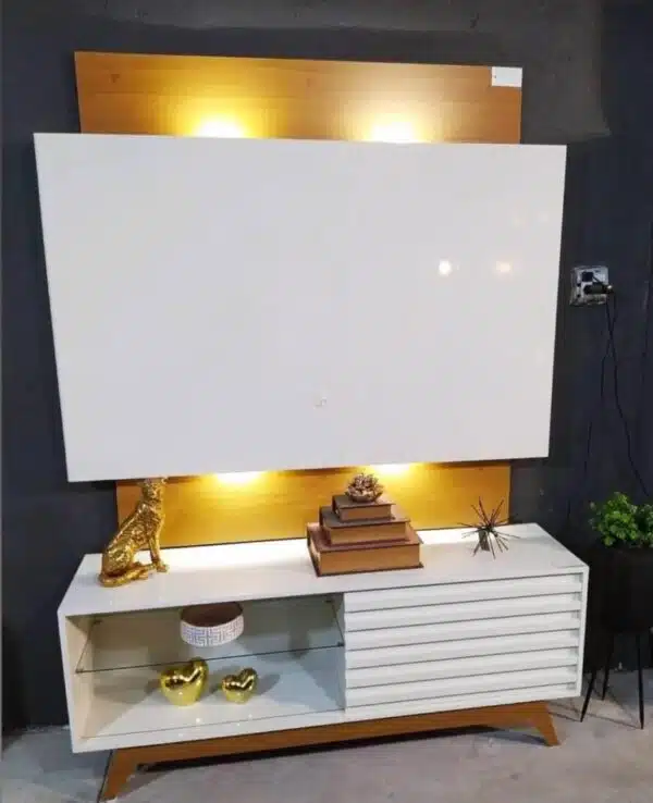 Home até 55″ Unicke TB151L Off White/Freijó – DALLA COSTA - Image 2