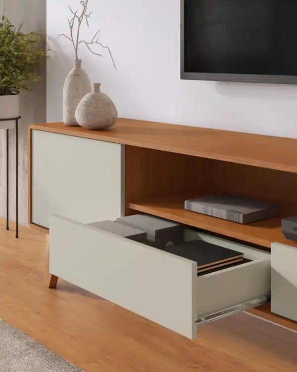 Painel + Rack até 58″ Sinus Naturale/Off White – MAVAULAR - Image 3