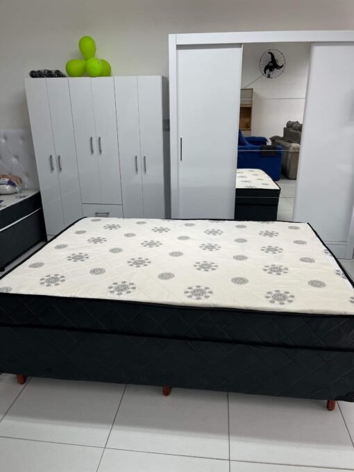 Cama Box Casal Conjugado Lux 138x188x61 Molas Bonnel - Ortobello - Imagem 2