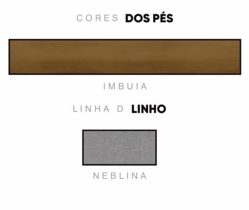Kit 2 Cadeiras Pérola Imbuia/Linho Cinza Prata- DOBUÊ MOVELARIA - Imagem 2