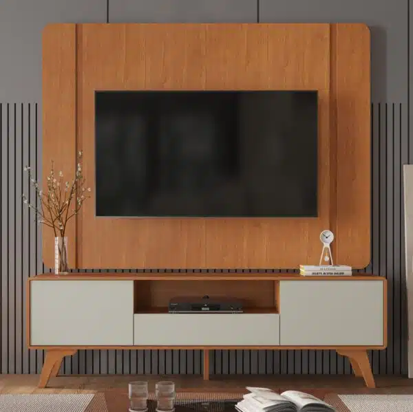 Painel + Rack até 58″ Sinus Naturale/Off White – MAVAULAR - Image 2