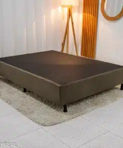 Box Casal Sued Marrom 138x188x37 – Nosso Sonho