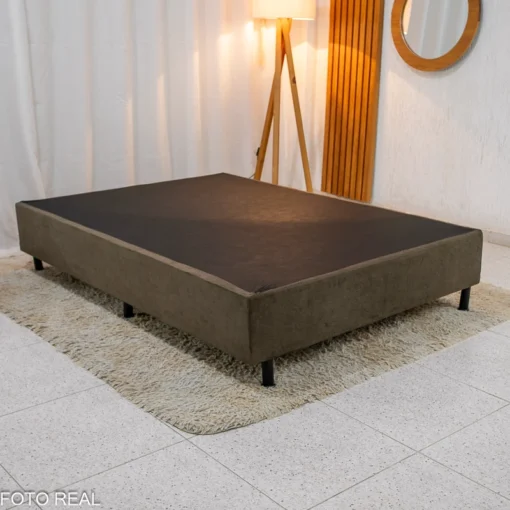 Box Casal Sued Marrom 138x188x37 – Nosso Sonho