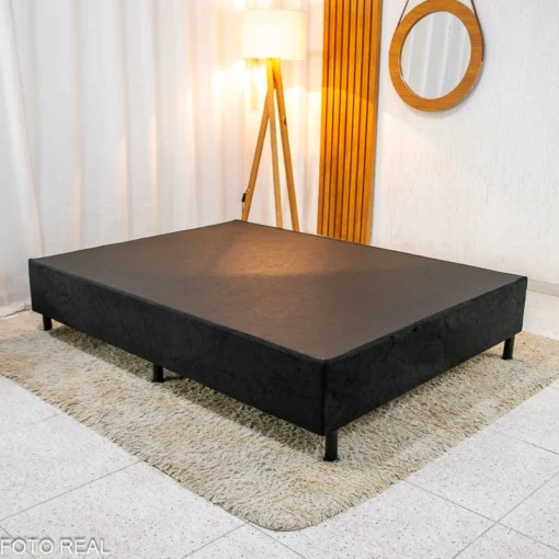 Box Casal Sued Preto 138x188x37 – Nosso Sonho