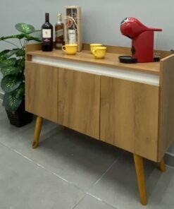 Buffet 3 Portas Gold Mel/Pérola