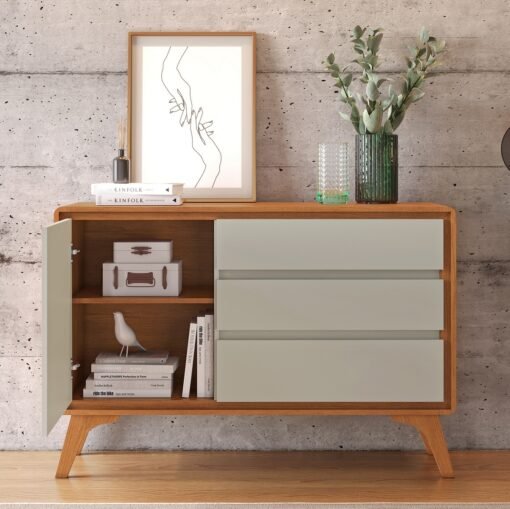 Buffet Sinus 1,20 m Naturale/Off White - Imagem 3