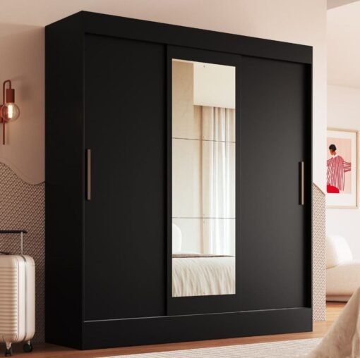 Guarda-Roupa 3 Portas Londres 1,80m Preto