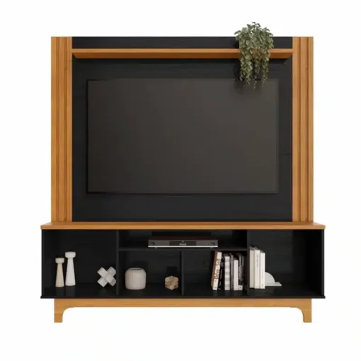 Home Bálsamo Cinamomo/Preto C/ Detalhe Ripado TV até 65 Polegadas Larg. 1.50m - JCM - Imagem 2