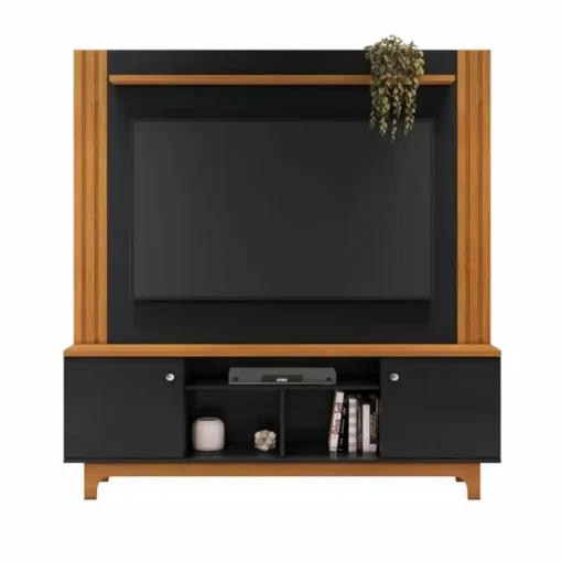 Home Bálsamo Cinamomo/Preto C/ Detalhe Ripado TV até 65 Polegadas Larg. 1.50m - JCM - Imagem 5