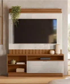 Home Diamantina com Detalhe Ripado Amêndoa- Off larg. 1.50m - Mobler