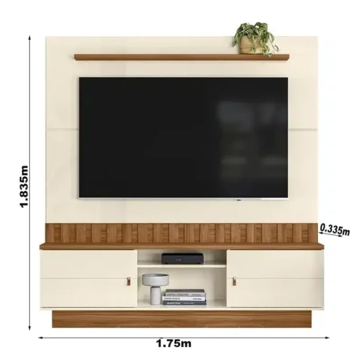 Home Florianópolis com Detalhe Ripado Off-Amêndoa Larg.1.75m -Mobler - Imagem 4
