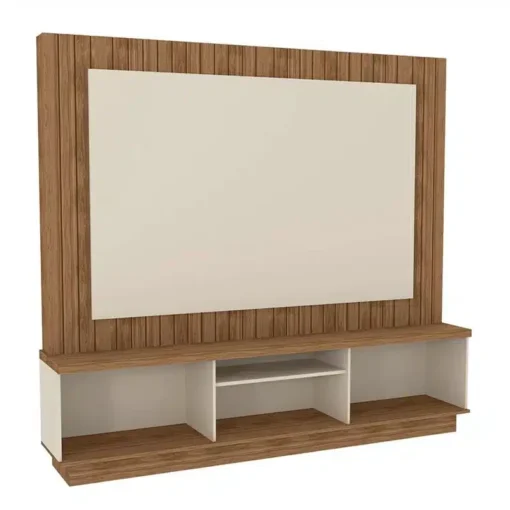Home Santos + Painel Frisado Off-Amêndoa Larg. 2.01m - Mobler - Imagem 4