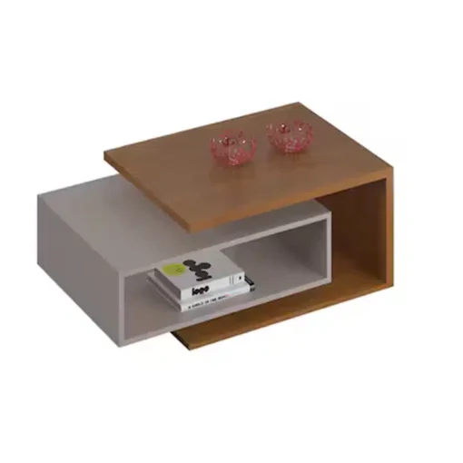 Mesa de Centro Diva Candian Cinamomo/Off Larg. 0.88m - JCM - Imagem 3