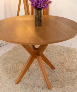 Mesa de Jantar Simpatia Tampo Redondo 108×108 Cinamomo - JCM