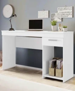 Mesa Office NT Branco 1 Gaveta Larg. 1.08m - Notável