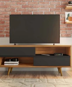 Rack Bancada NT 1180 Freijó/Preto TV até 50 Polegadas Larg.1.35m - Notável