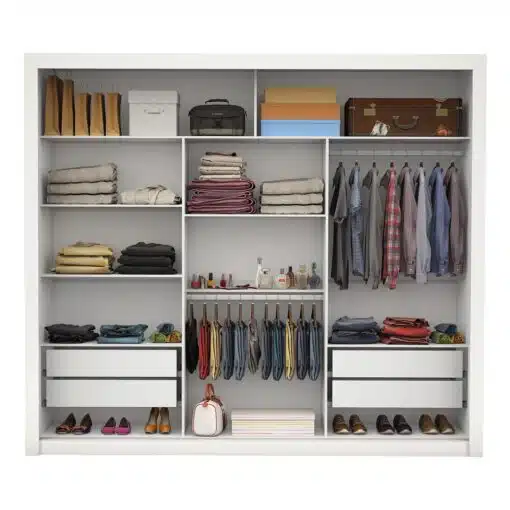 Guarda-Roupa 3 Portas Espanha Plus 2,16 m Branco - CARIOCA MÓVEIS - Imagem 3