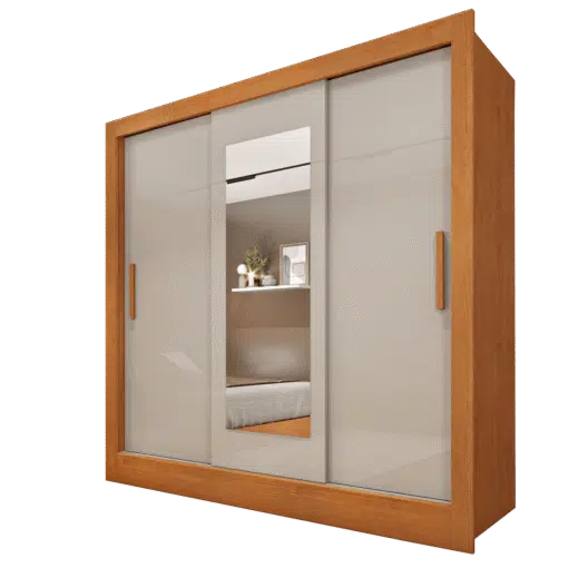Guarda-Roupa 3 Portas Valência/Turia 1,90 m Cinamono/Off White/Cinamono - TCIL - Imagem 8