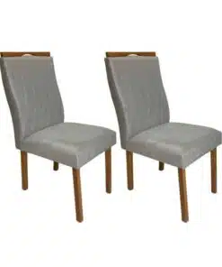 Conjunto Cadeiras Genova 2 unidade - Cinamomo/Bege