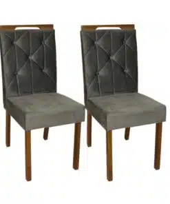 Conjunto Cadeiras Jasmim 2 unidades - Cinamomo/Marrom