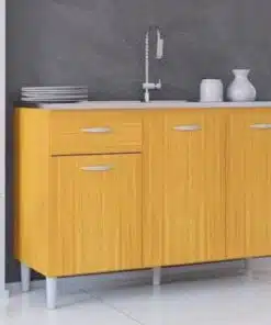 Balcão de cozinha Poquema para pia 1,20 - Damasco