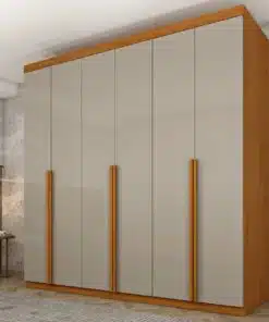 Guarda-Roupa 6 Portas Joinville/Andorra 2,18 m Cinamono/Off White - TCIL