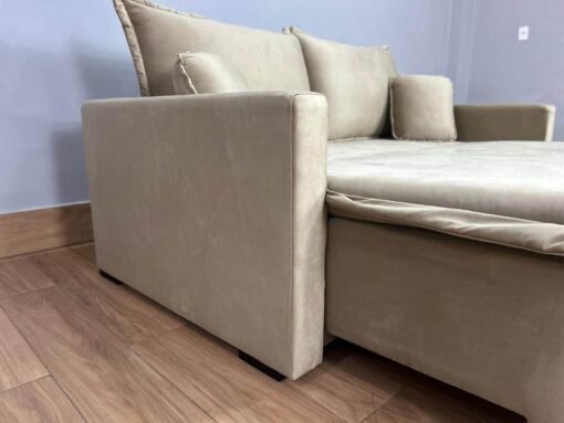 Sofá Cama Retrátil Reclinável Positano 1.80m Mod.80 - Capuccino Veludo - Imagem 6