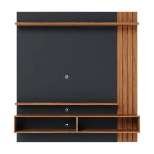Home Suspenso Juriti Larg. 1.50m para TV até 65 Polegadas Noce Milano/Preto Colibri - Imagem 2