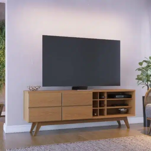 Rack Bancada Noronha Freijó TV até 70 Polegadas Larg. 1.80m - Colibri