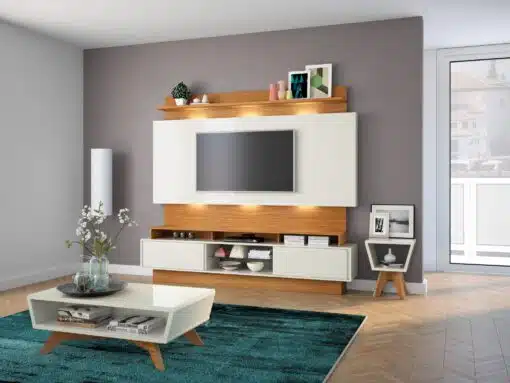 Estante Home até 65" Vera TB113L Off White/Freijó – DALLA COSTA - Imagem 2