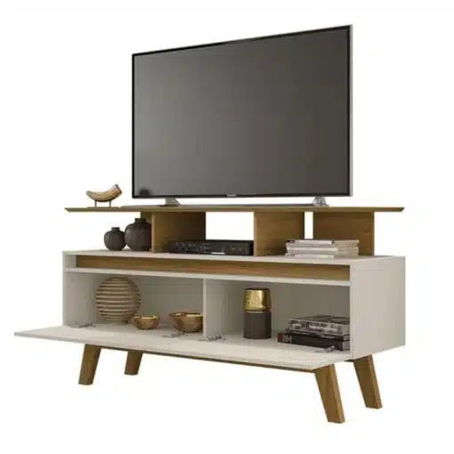 Rack Bancada Rubi Cinamomo/Off TV até 50 Polegadas Larg. 1.20m - Bechara - Imagem 2