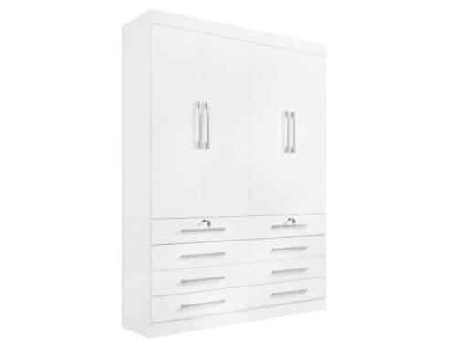 Guarda-Roupa Mônaco 4 portas e 8 gavetas - Branco