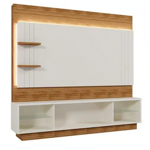Home Guaíba com Detalhes Frisado Off-Amêndoa Larg. 2.00m - Mobler - Imagem 2