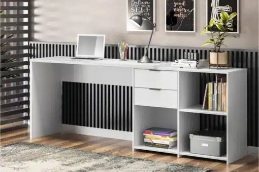 Mesa Office NT 2060 Branco 2 Gavetas Larg. 2.00m - Notável