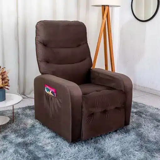 Poltrona Reclinável Punto Veludo Marrom 426
