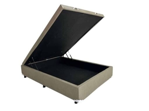 Base Box Baú Classic casal - Bege corino