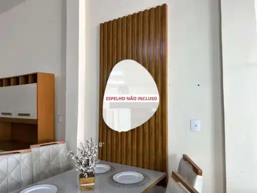 Mesa de Jantar Cancún 1.20x0.90 Com 4 Cadeiras jasmim - Cinamomo Ripado/Off White/Bege - Imagem 4