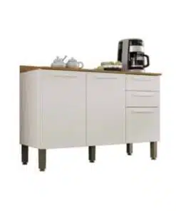 Balcão de Cozinha New Valência 1,20m -  Branco