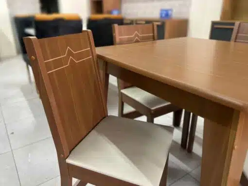 Mesa Giovana 90x90 c/4 Cadeiras Elane - Naturale - Imagem 3