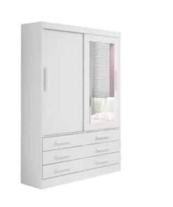 Guarda-Roupa Meridian 2 portas e 6 gavetas - Branco