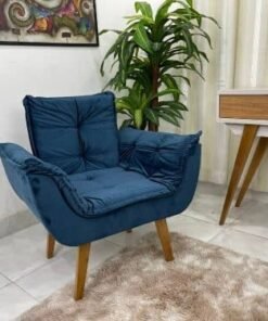 Poltrona Opala - Azul Veludão